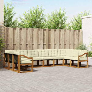 Outdoor Sofagarnitur mit Kissen, 10-teilig
