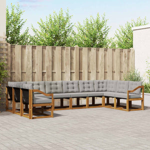Outdoor Sofagarnitur mit Kissen, 10-teilig