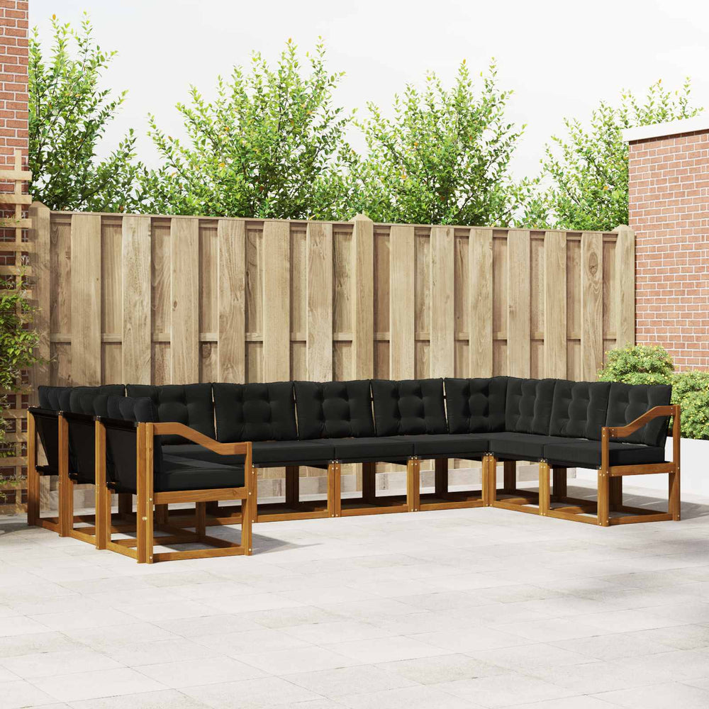 Outdoor Sofagarnitur mit Kissen, 10-teilig