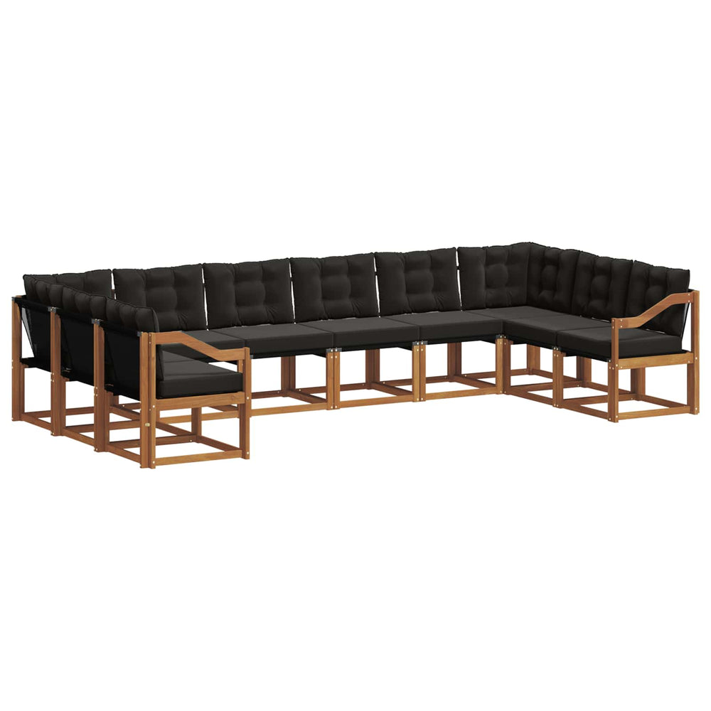 Outdoor Sofagarnitur mit Kissen, 10-teilig
