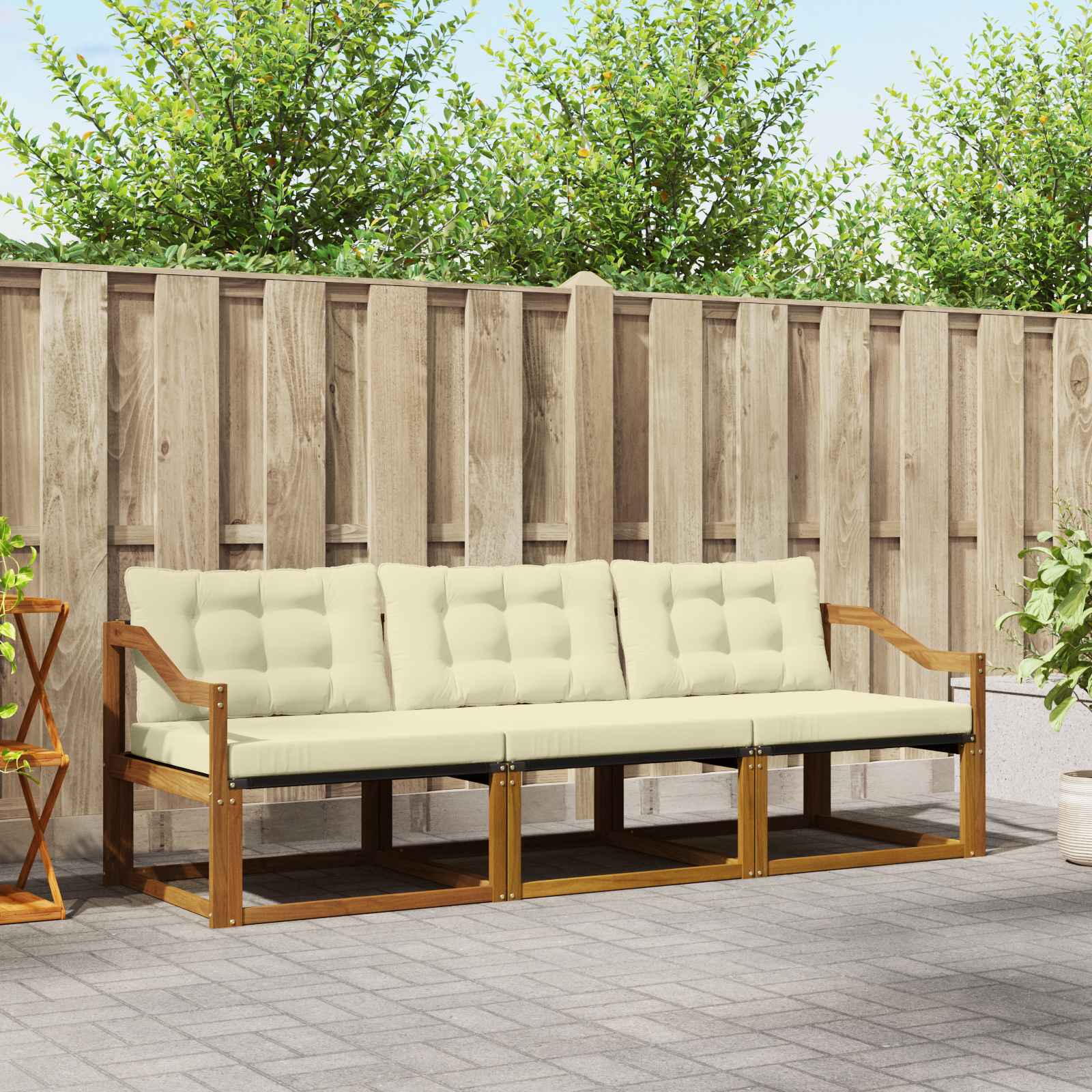 3-teilige Outdoor Sofagarnitur Akazie