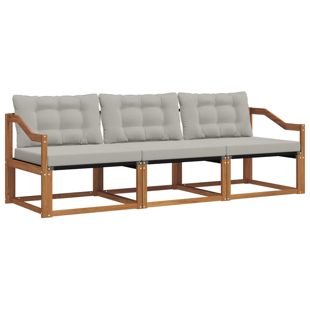 Outdoor Sofagarnitur mit Kissen, 3-teilig