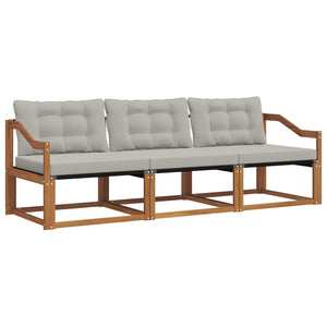 Outdoor Sofagarnitur mit Kissen, 3-teilig