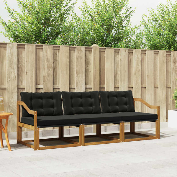 3-teilige Outdoor Sofagarnitur mit Kissen