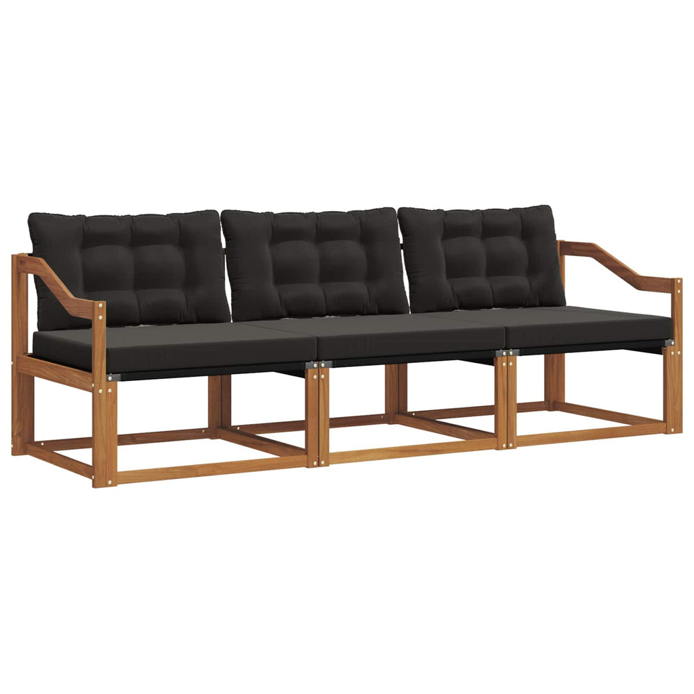3-teilige Outdoor Sofagarnitur mit Kissen