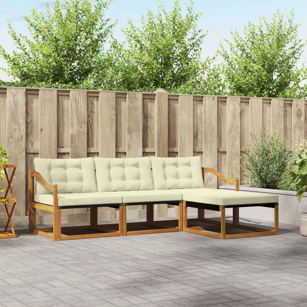 Outdoor Sofagarnitur mit Kissen, 4-teilig