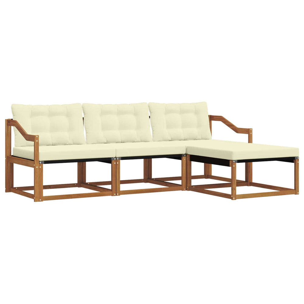 Outdoor Sofagarnitur mit Kissen, 4-teilig