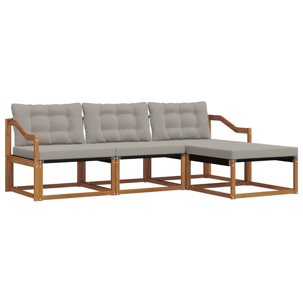 Outdoor Sofagarnitur mit Kissen, 4-teilig