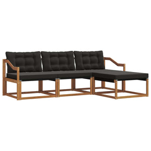 Outdoor Sofagarnitur mit Kissen, 4-teilig