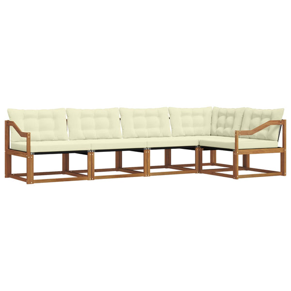 Outdoor Sofa Set mit Kissen, 5-teilig