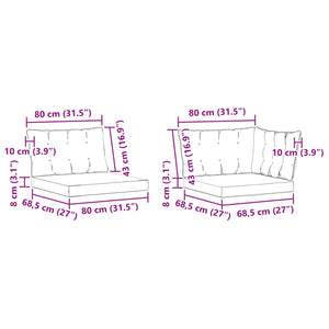 Outdoor Sofa Set mit Kissen, 5-teilig