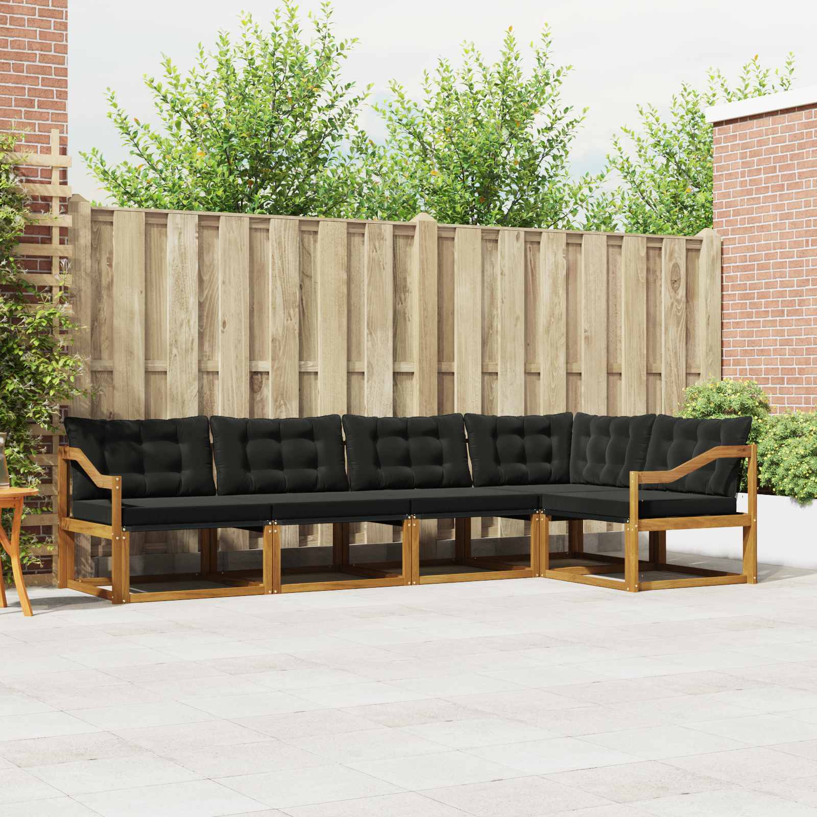 Outdoor Sofa Set mit Kissen, 5-teilig