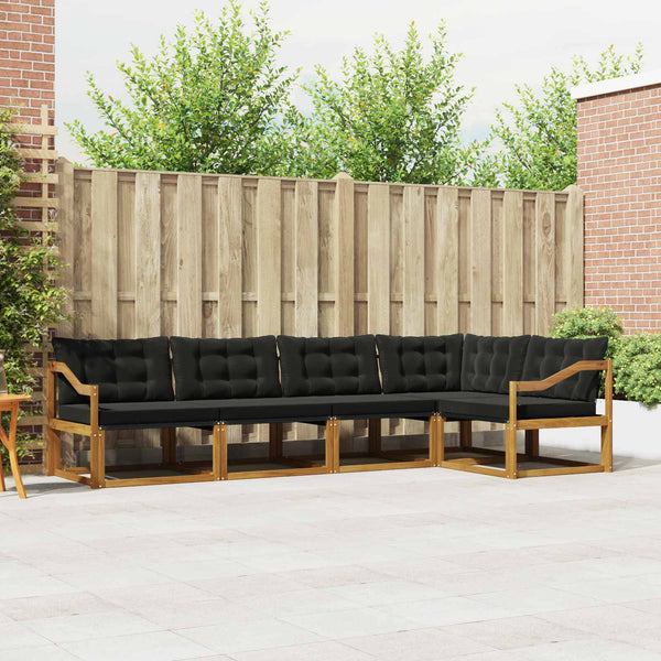 Outdoor Sofa Set mit Kissen, 5-teilig