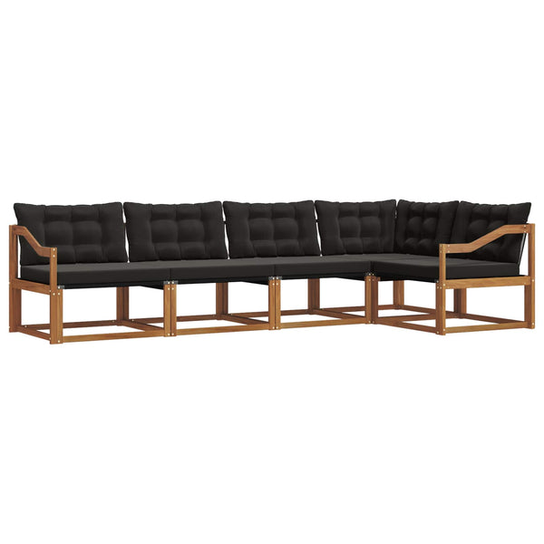 Outdoor Sofa Set mit Kissen, 5-teilig