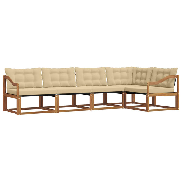 Outdoor Sofagarnitur mit Kissen, 5-teilig