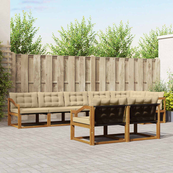 Outdoor Sofagarnitur mit Kissen, 8-teilig