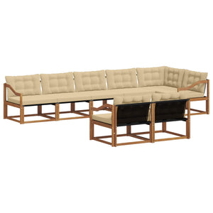 Outdoor Sofagarnitur mit Kissen, 8-teilig