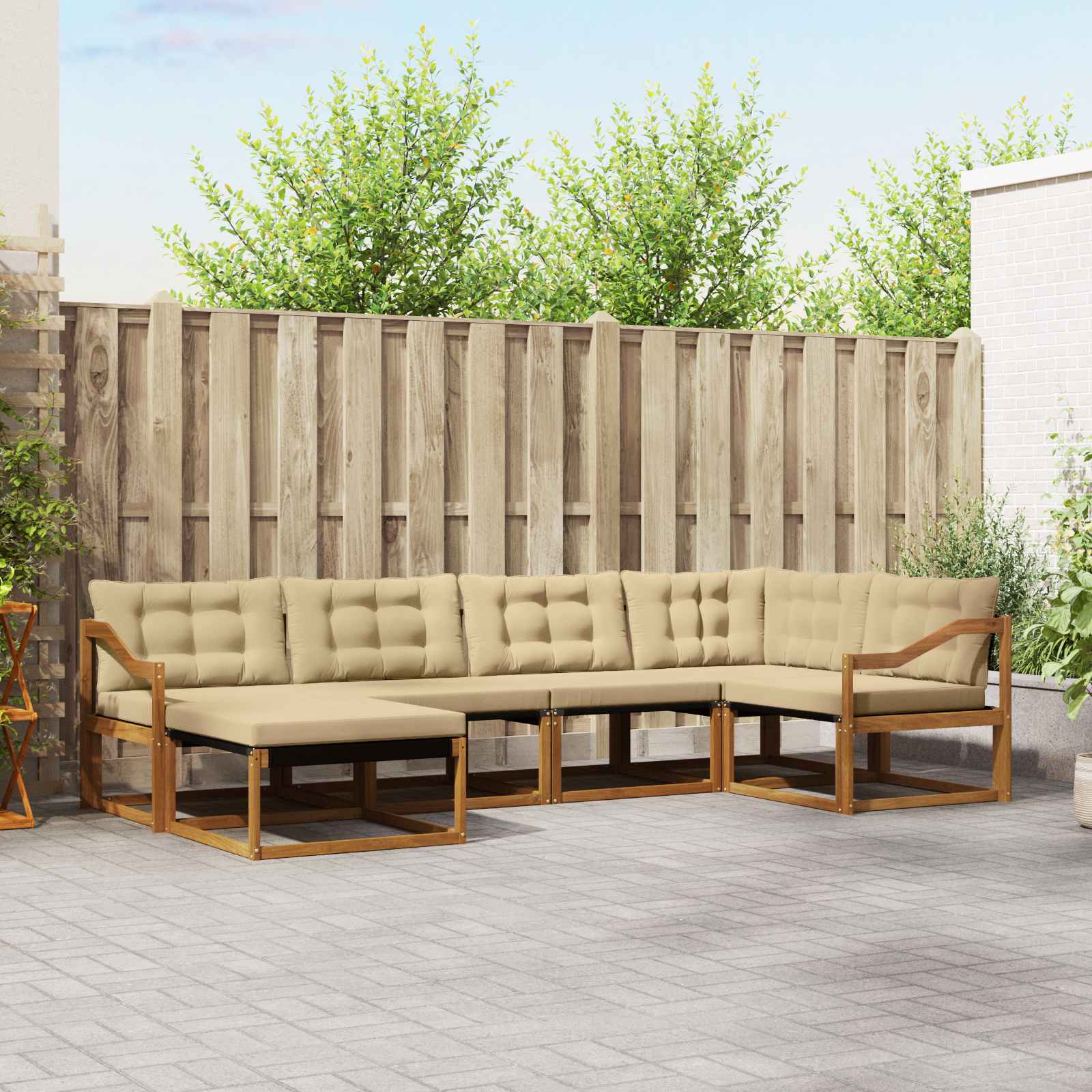 Outdoor Sofa Set Akazie 6-teilig