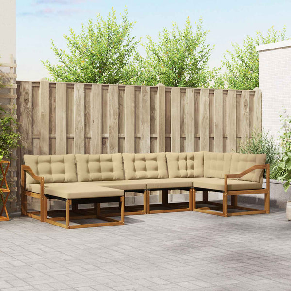 Outdoor Sofa Set Akazie 6-teilig