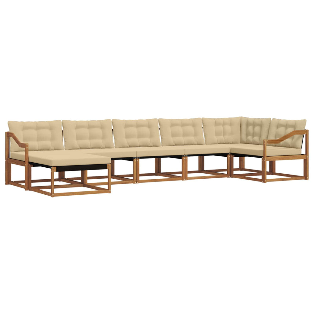 7-teilige Outdoor Sofagarnitur Akazie