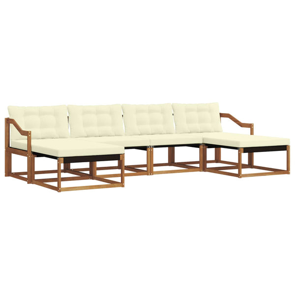 Outdoor Sofagarnitur mit Kissen, 6-teilig
