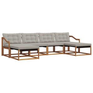 Outdoor Sofagarnitur mit Kissen, 6-teilig