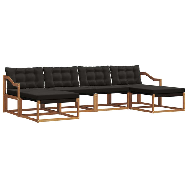 Outdoor Sofagarnitur mit Kissen, 6-teilig