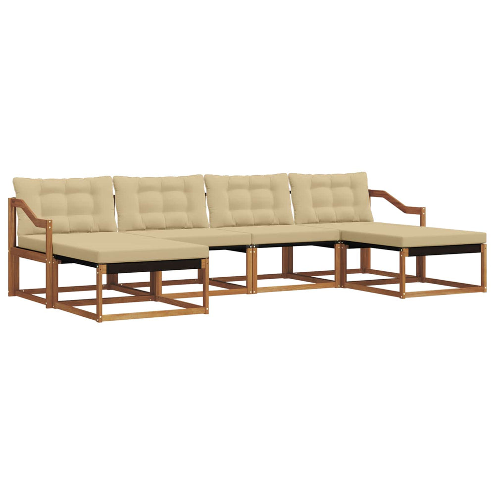 Outdoor Sofagarnitur mit Kissen, 6-teilig