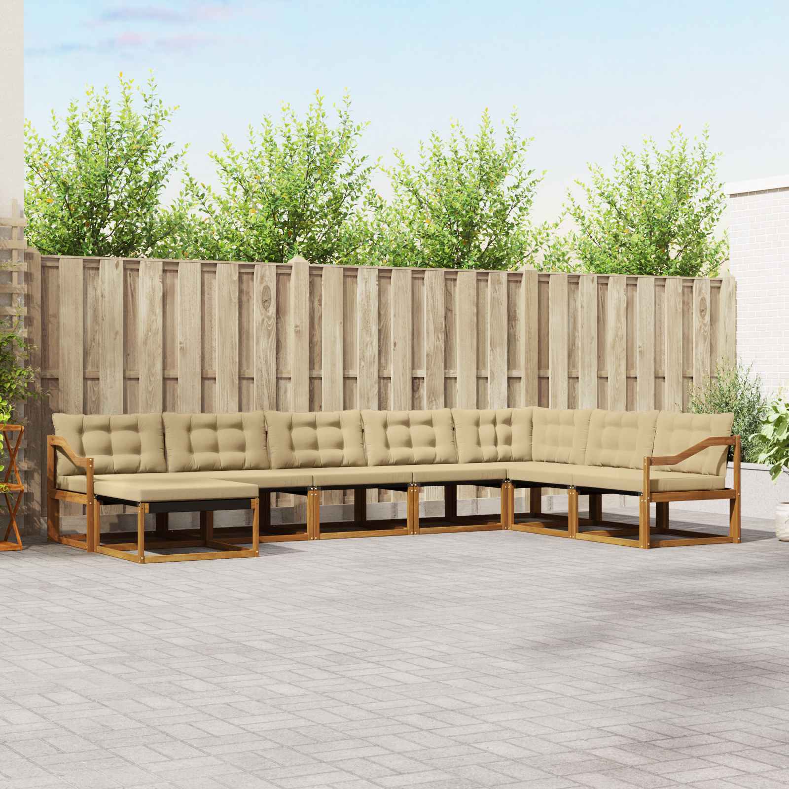 8-teilige Outdoor-Sofagarnitur Akazie
