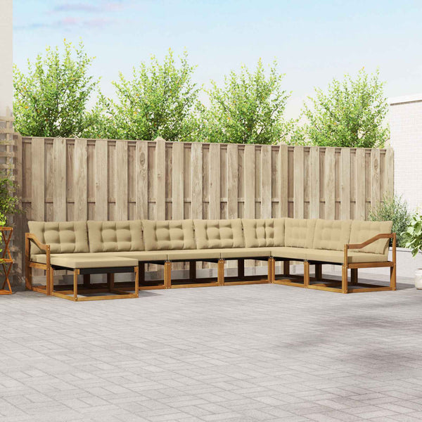 8-teilige Outdoor-Sofagarnitur Akazie