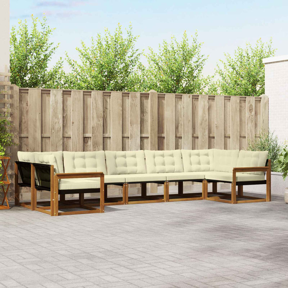 Outdoor Sofagarnitur mit Kissen, 7-teilig