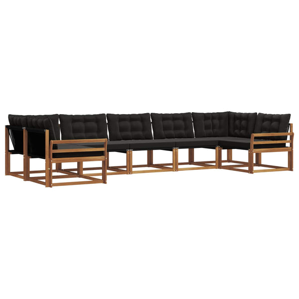 Outdoor Sofagarnitur mit Kissen, 7-teilig