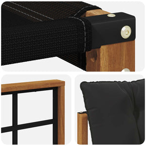 Outdoor Sofagarnitur mit Kissen, 7-teilig