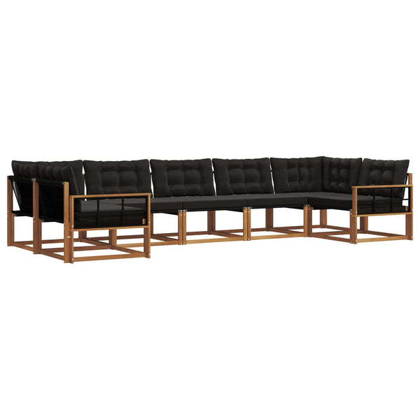 Outdoor Sofagarnitur mit Kissen, 7-teilig