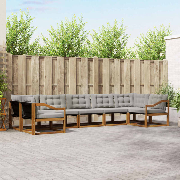 Outdoor Sofagarnitur mit Kissen, 7-teilig