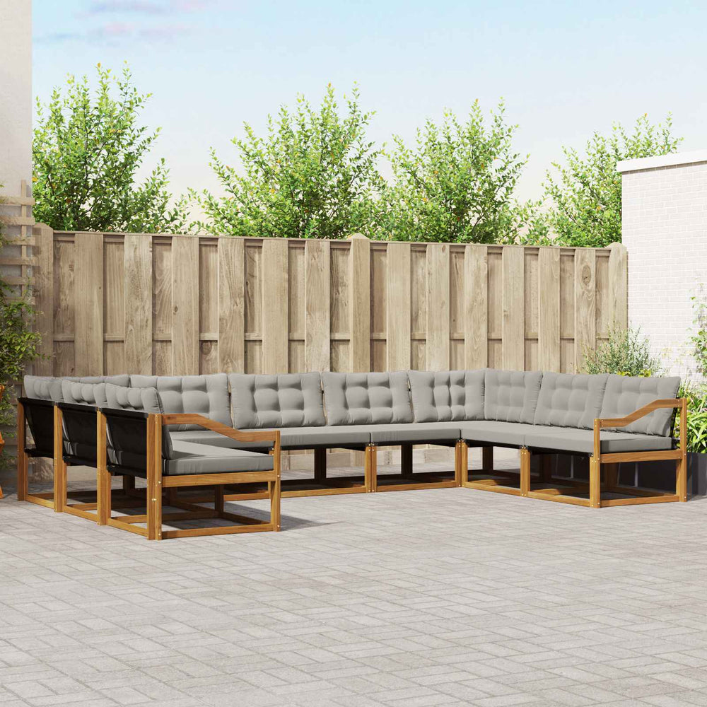 9-teilige Outdoor Sofagarnitur mit Kissen