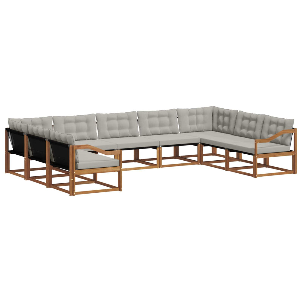 9-teilige Outdoor Sofagarnitur mit Kissen