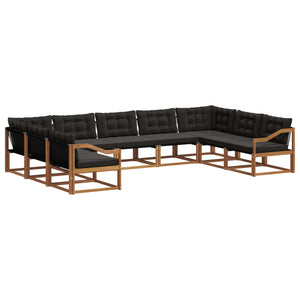Outdoor Sofagarnitur mit Kissen, 9-teilig