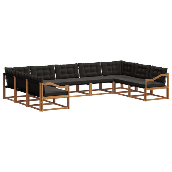 Outdoor Sofagarnitur mit Kissen, 9-teilig