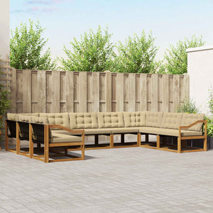 Outdoor Sofagarnitur mit Kissen, 9-teilig