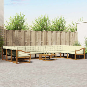 Outdoor Sofagarnitur mit Kissen, 11-teilig