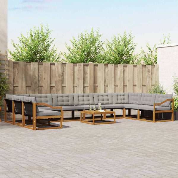 Outdoor Sofa Set mit Kissen, 11-teilig
