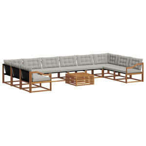 Outdoor Sofa Set mit Kissen, 11-teilig