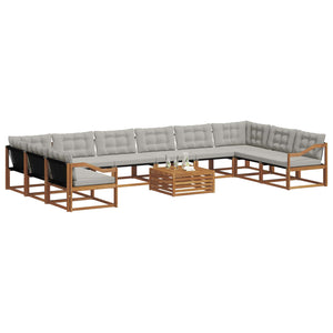 Outdoor Sofa Set mit Kissen, 11-teilig