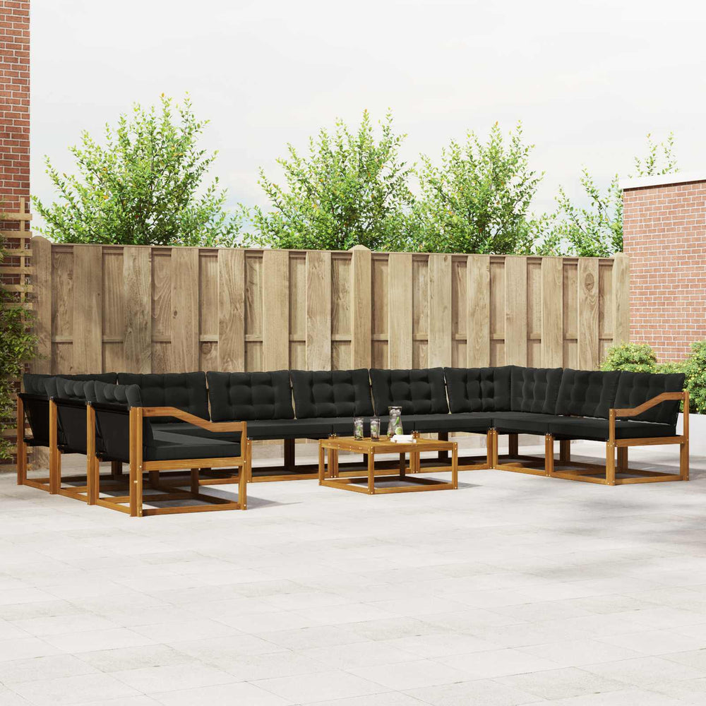 Outdoor Sofagarnitur mit Kissen, 11-teilig