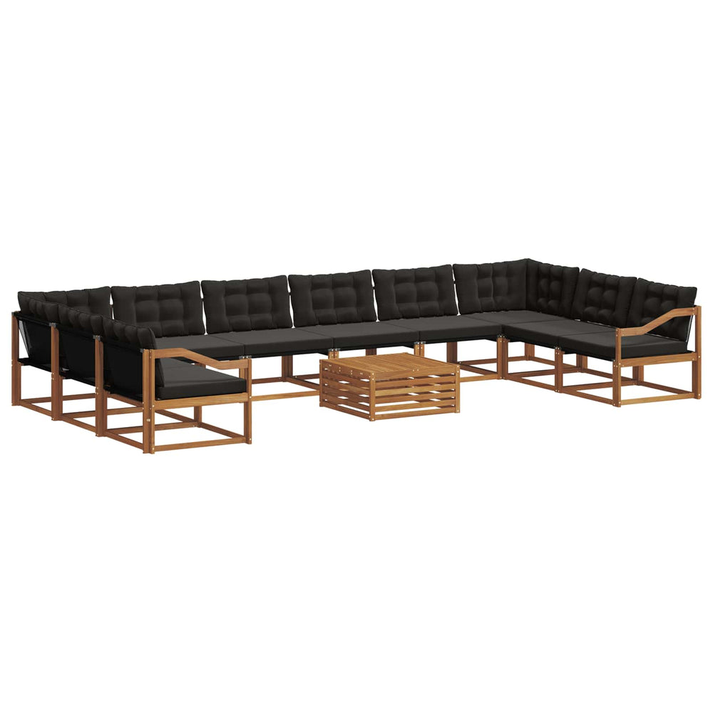Outdoor Sofagarnitur mit Kissen, 11-teilig