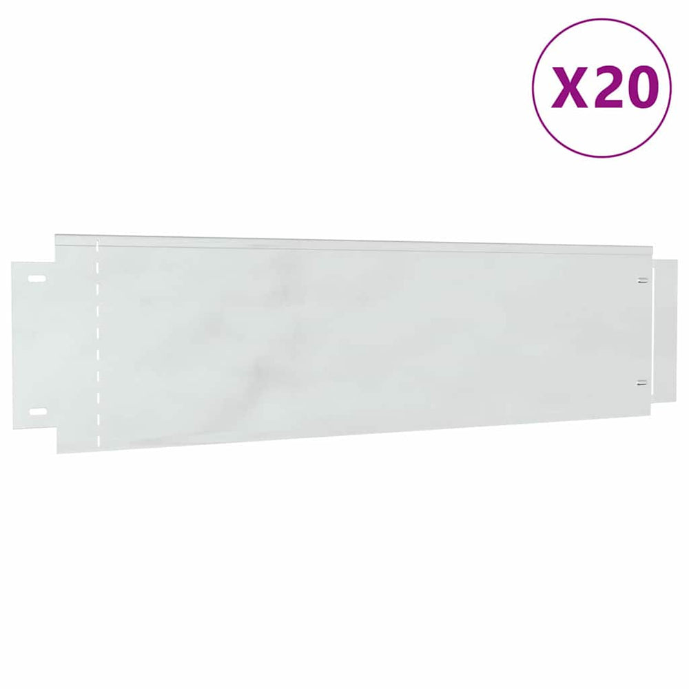 Verzinkte Rasenkanten Silber 20 Stk.