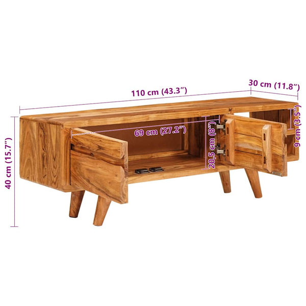 TV-Schrank Akazie Braun 110 cm