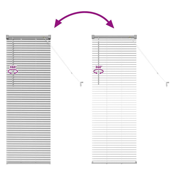Aluminium Jalousie Silber 130x40cm