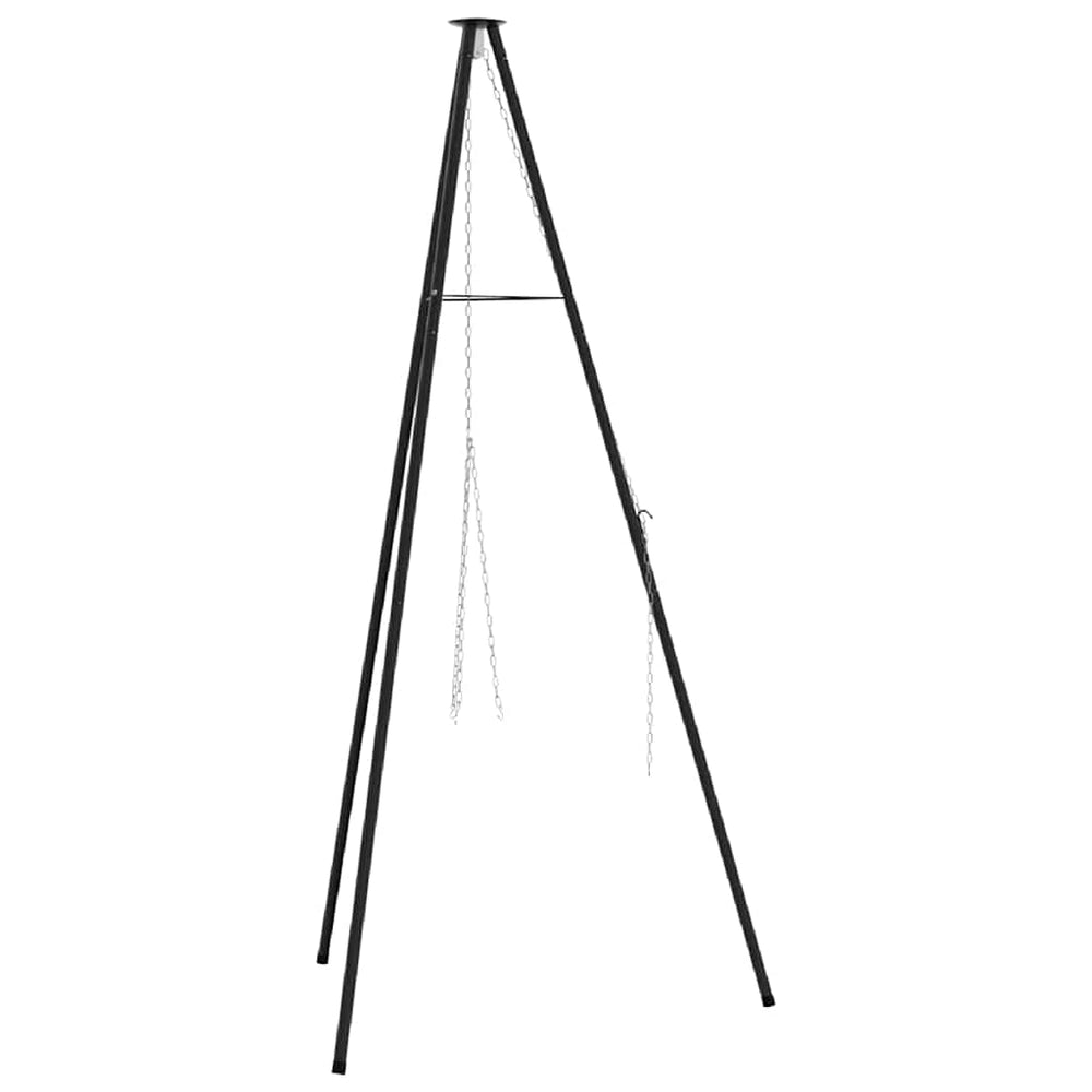 vidaXL Trépied pour brasero Noir 92 x 92 x 151,5 cm Acier